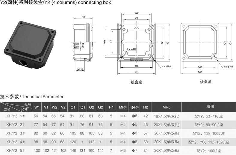 Y2四柱系列接線盒